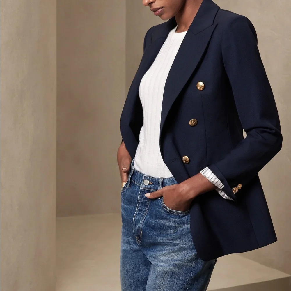 Banana Republic Double Breasted Captain’s Blazer (4 Tall) - Picture 4 of 15